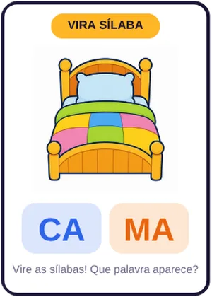 Carta CAMA: troque as sílabas